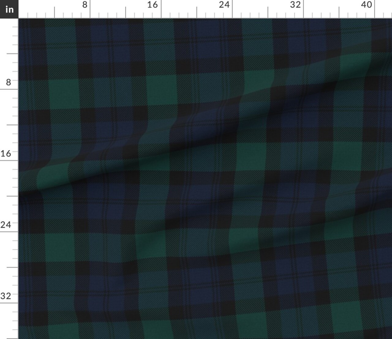 Various Fabrics by the Yard or Fat Quarter Tartan Traditional Textured Plaid Black Preppy Classic Custom Printed Fabric by Spoonflower